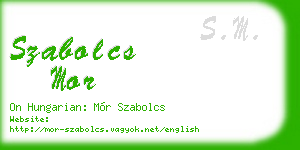szabolcs mor business card